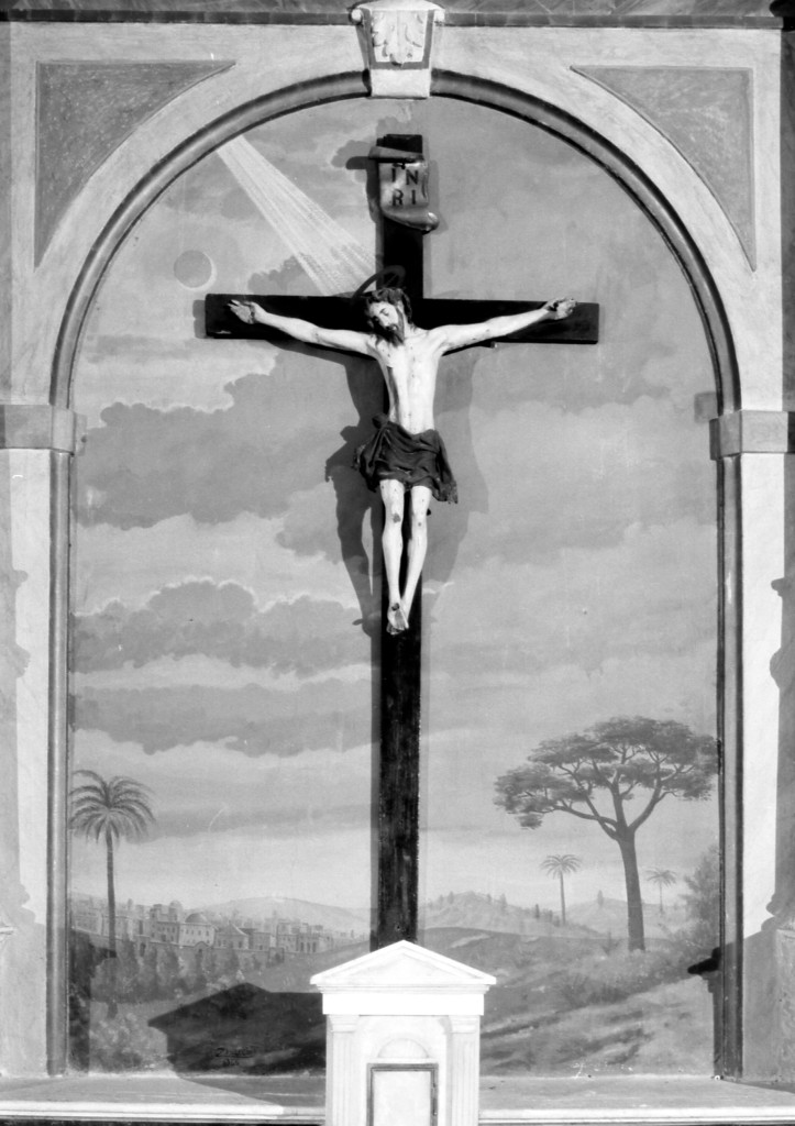 paesaggio con architetture (dipinto) di Melegari Z (sec. XIX)