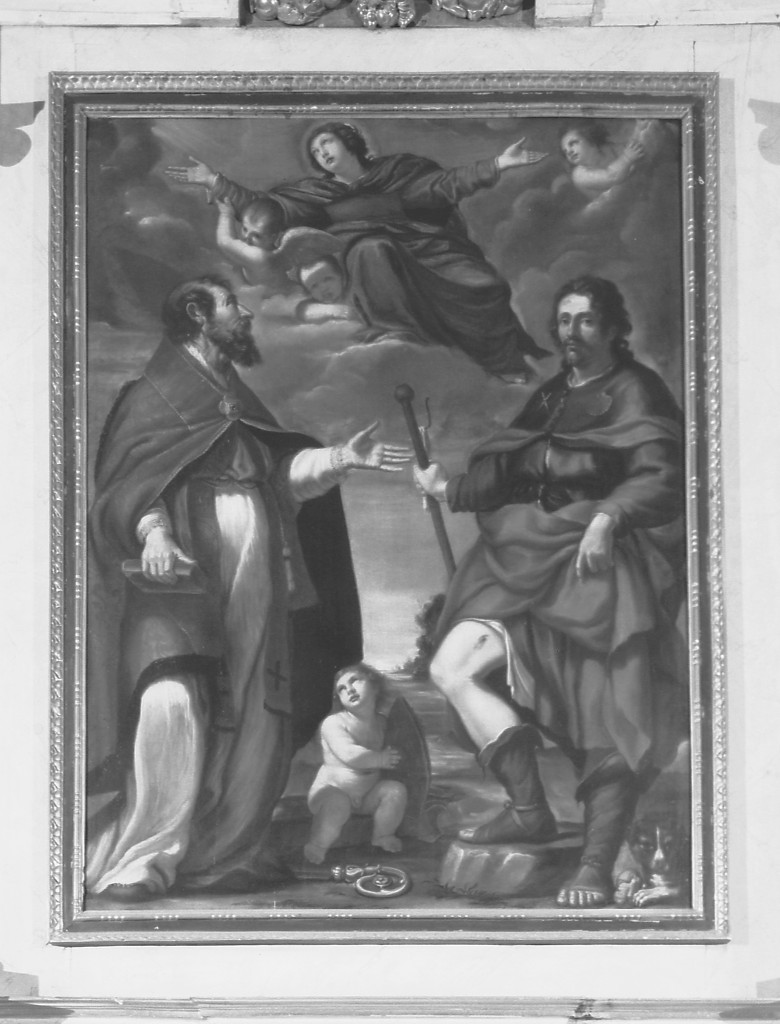Madonna assunta con San Rocco e San Martino Vescovo di Tours (dipinto) di Desani Pietro (attribuito) (prima metà sec. XVII)