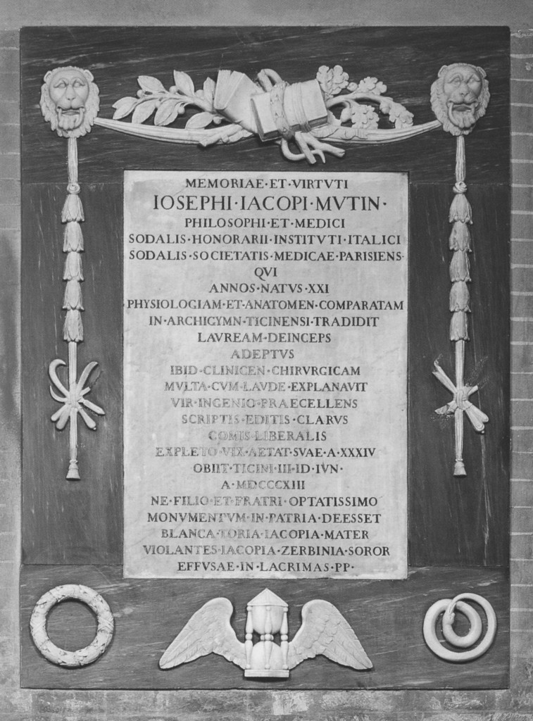 lapide commemorativa - manifattura emiliana (sec. XIX)