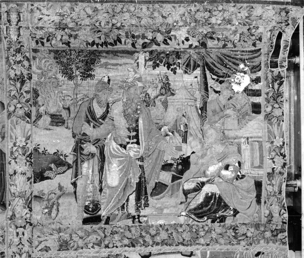 Rachele nasconde gli Idoli (arazzo) - manifattura fiamminga (terzo quarto sec. XVI)
