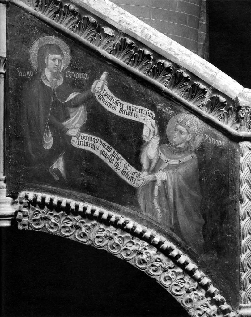 Sant'Igazio scrive alla Vergine (dipinto) - ambito modenese (inizio sec. XV)