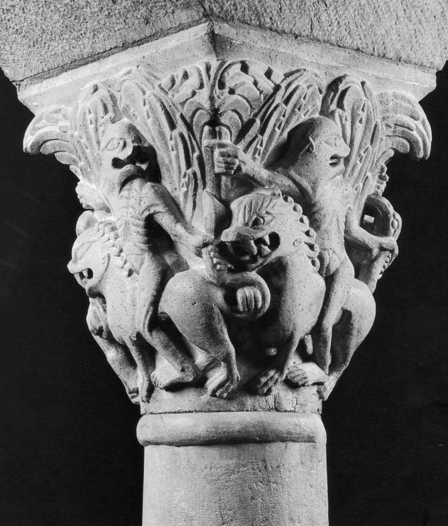 raffigurazione di saga diabolica (capitello, insieme) di Maestro del Veridico (attribuito) (sec. XII)