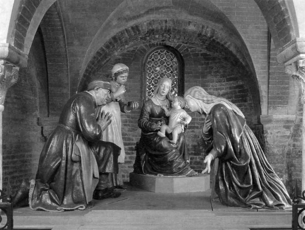 madonna della pappa, Madonna con Bambino, San Giuseppe (?), Sant'Anna (?) e una serva (gruppo scultoreo, insieme) di Mazzoni Guido detto Paganino (sec. XV)