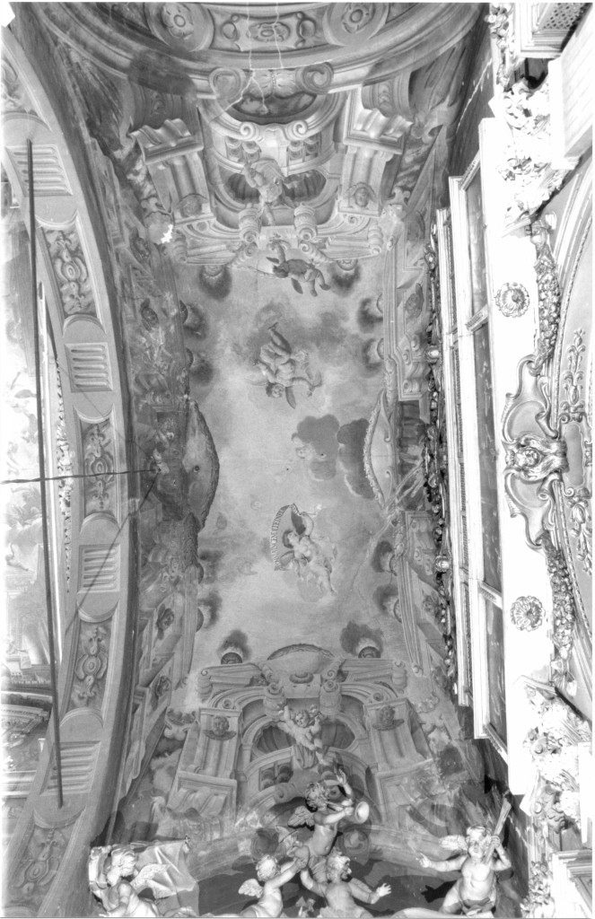 angeli in gloria (decorazione pittorica) di Spaggiari Pellegrino, Consetti Jacopino (fine sec. XVII)