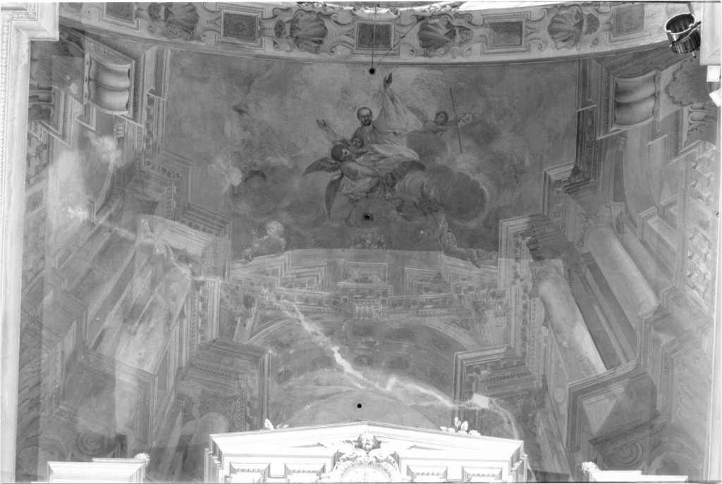 San Francesco Saverio in gloria (decorazione pittorica) di Barbery Luigi (sec. XVII)