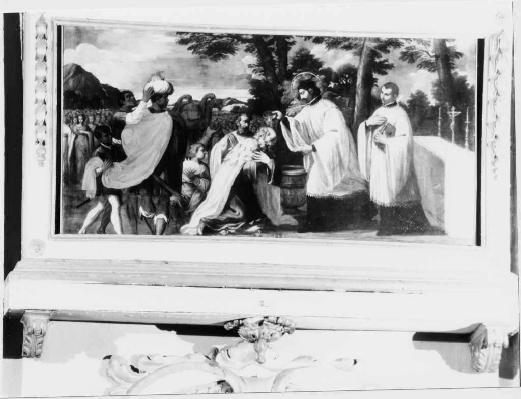 San Francesco Saverio battezza i Re Indiani (dipinto) di Lana Ludovico (prima metà sec. XVII)