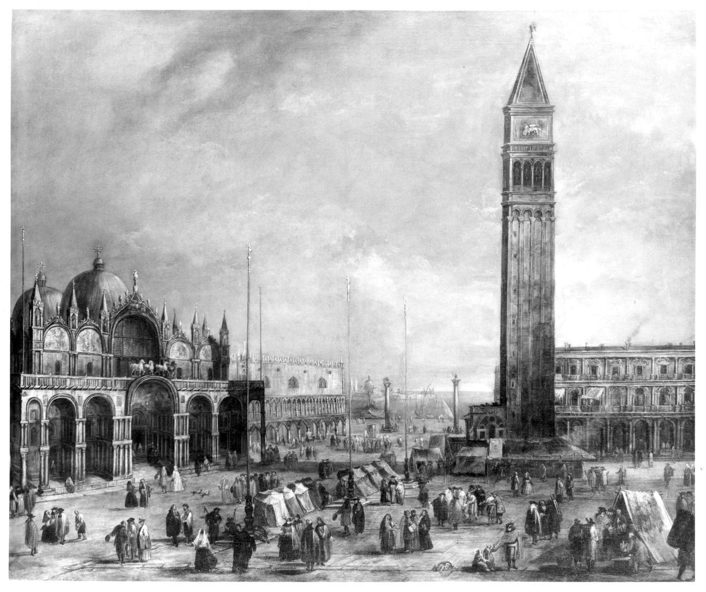 fiera in piazza San Marco (dipinto) di Marieschi Michele (sec. XVIII)