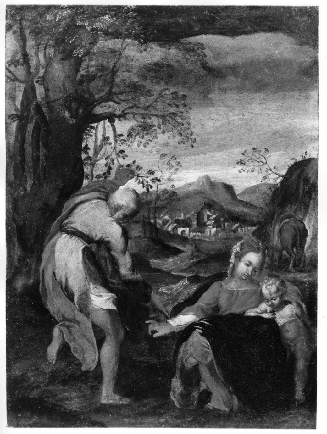 Sacra Famiglia (dipinto) - ambito ferrarese (ultimo quarto sec. XVI)