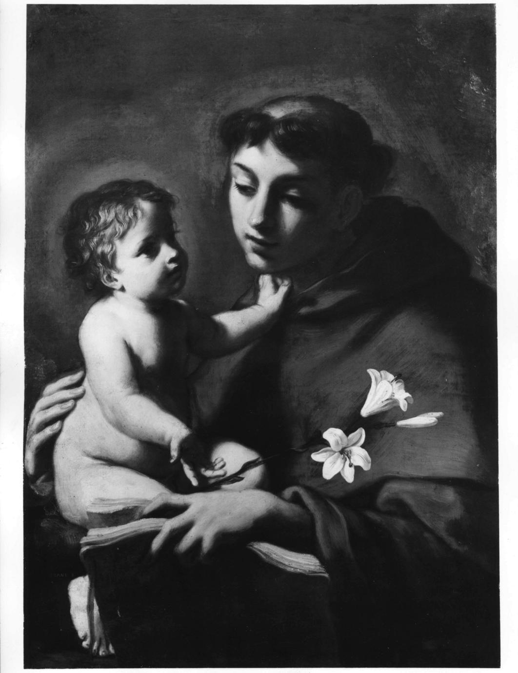 Sant'Antonio da Padova con il bambino (dipinto) di Sirani Elisabetta (sec. XVII)