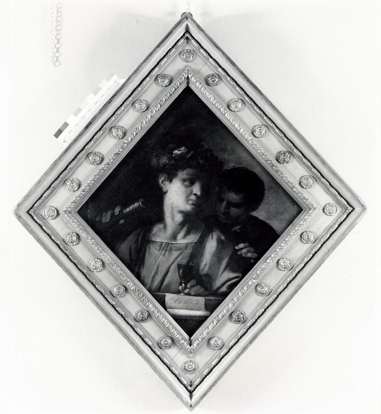 due giovani dei quali uno versa da bere (dipinto) di Muttoni Pietro detto Pietro della Vecchia (terzo quarto sec. XVII)
