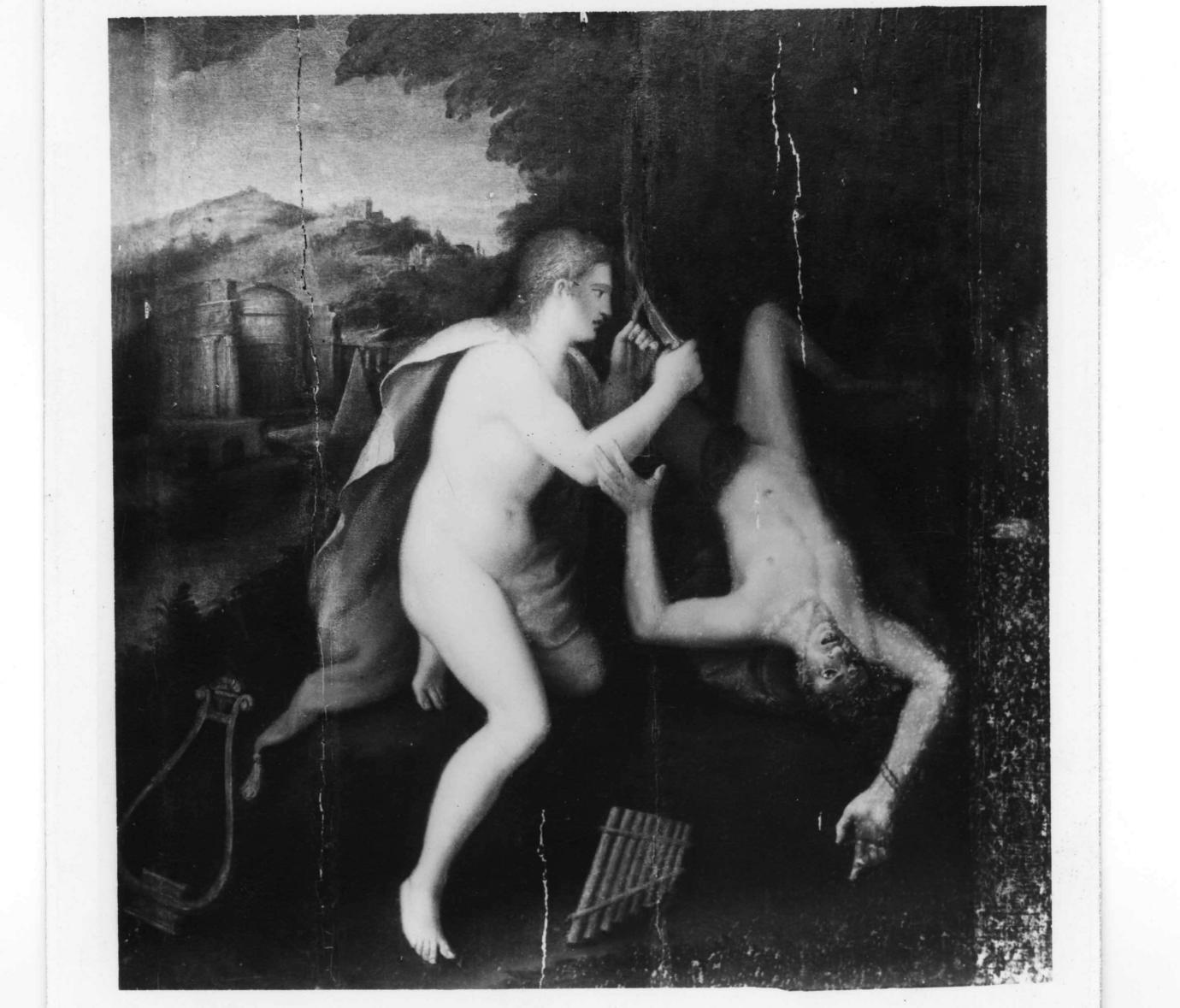 Marsia scorticato da Apollo (dipinto) - ambito emiliano (ultimo quarto sec. XVI)