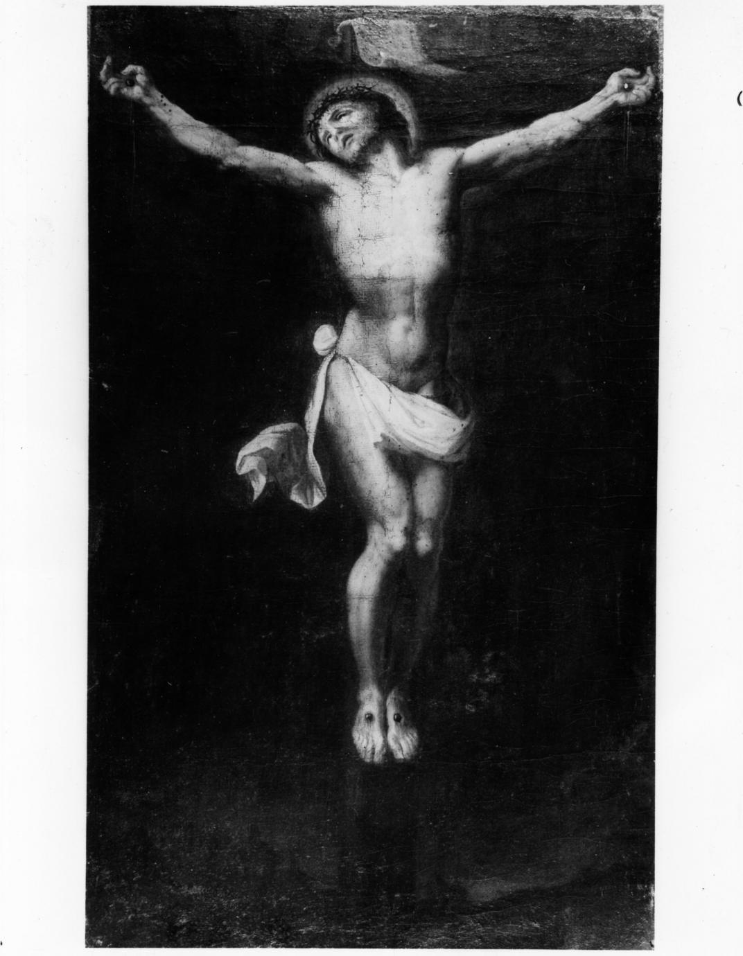 crocifissione di Cristo (dipinto) - ambito emiliano (ultimo quarto sec. XVI)