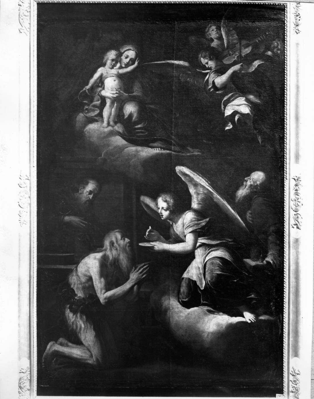 comunione di Sant'Onofrio eremita (dipinto) di Vercellesi Sebastiano (secondo quarto sec. XVII)