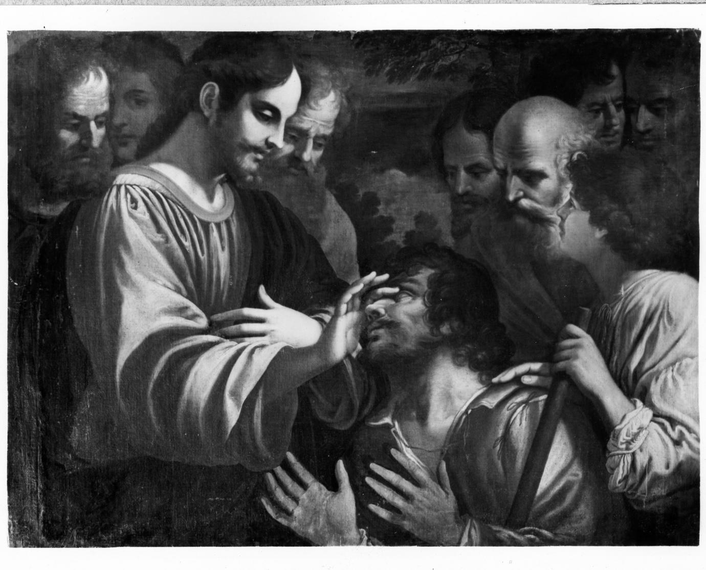 Cristo guarisce il cieco (dipinto) - ambito emiliano (sec. XVII)