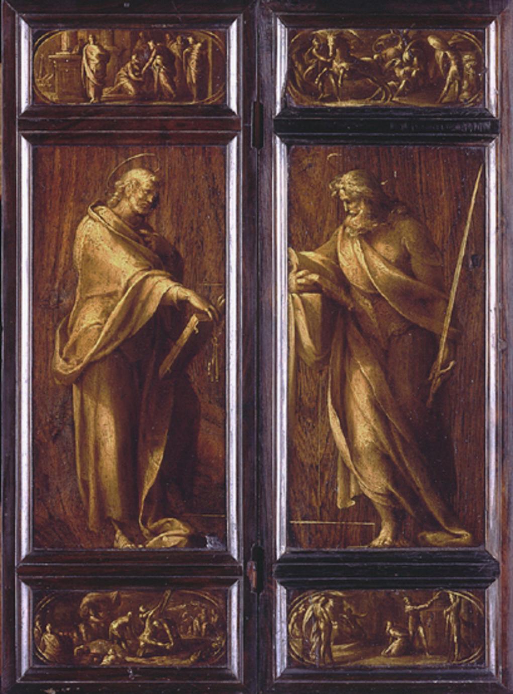 Santi Pietro e Paolo e storie delle loro vite (dipinto) di Zanguidi Jacopo detto Bertoja (sec. XVI)