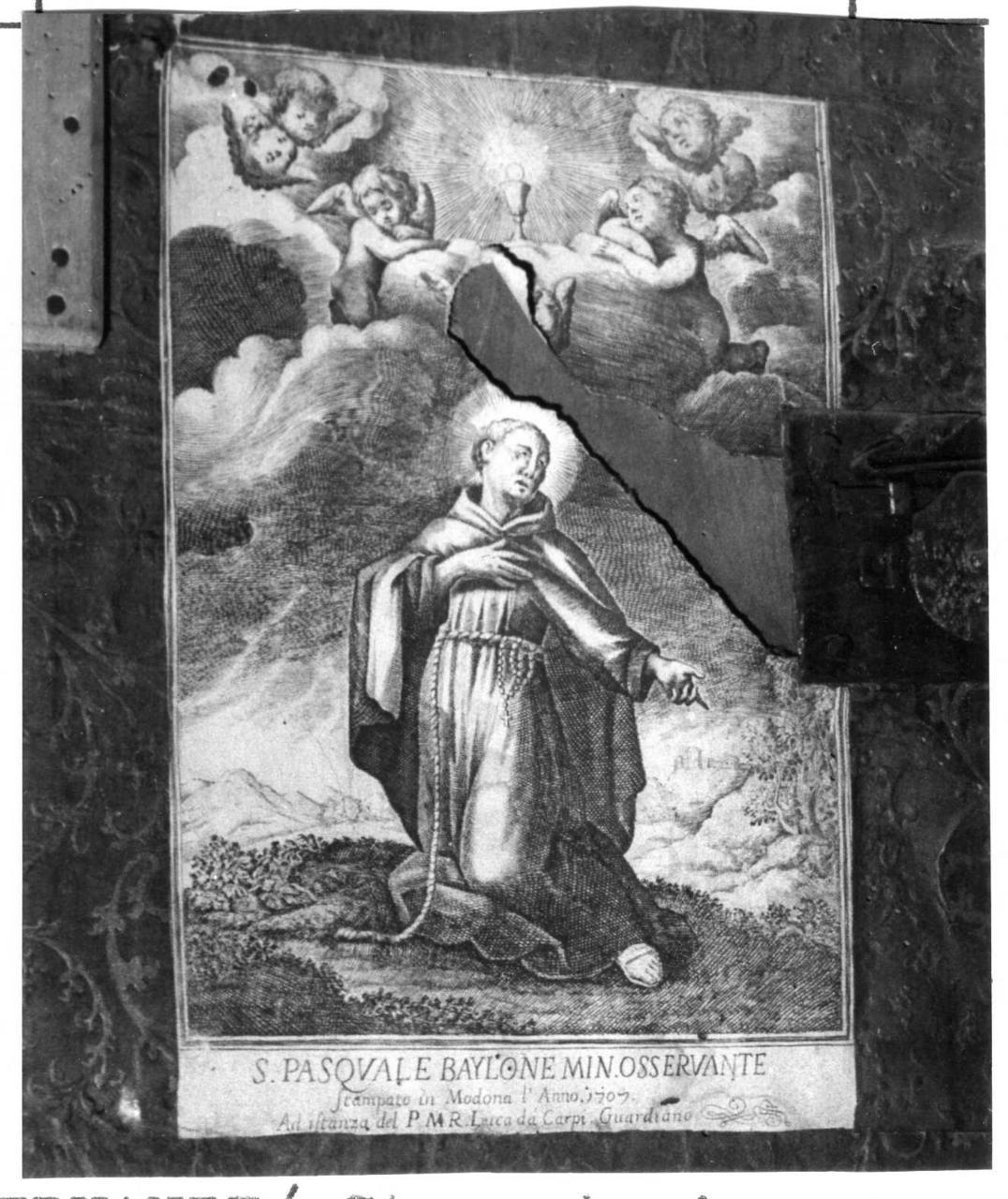 San Pasquale Baylon (stampa) - ambito modenese (sec. XVIII)