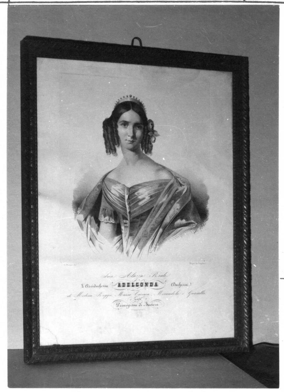 ritratto della duchessa Aldegonda (stampa) di Minardi C (sec. XIX)