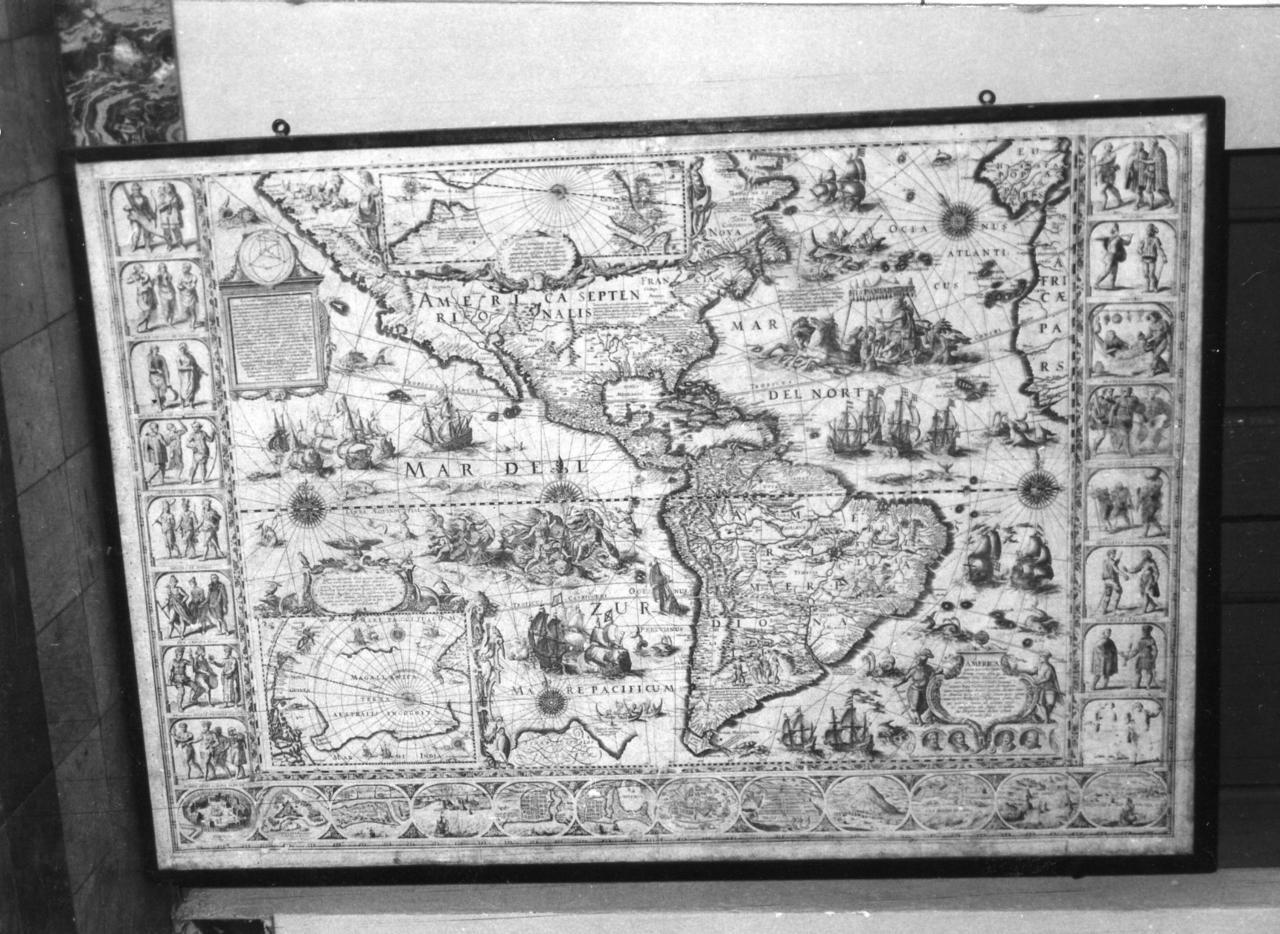 carta geografica dell'America (stampa) di Rossi Giovanni Giacomo (seconda metà sec. XVII)