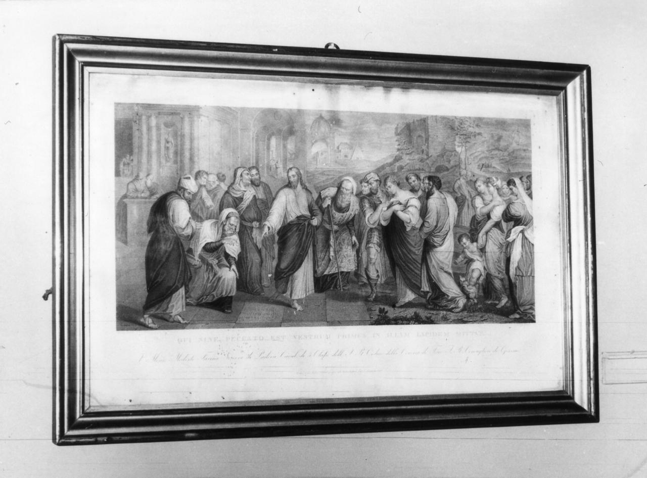 Cristo e l'adultera (stampa) di Conte Antonio (prima metà sec. XIX)