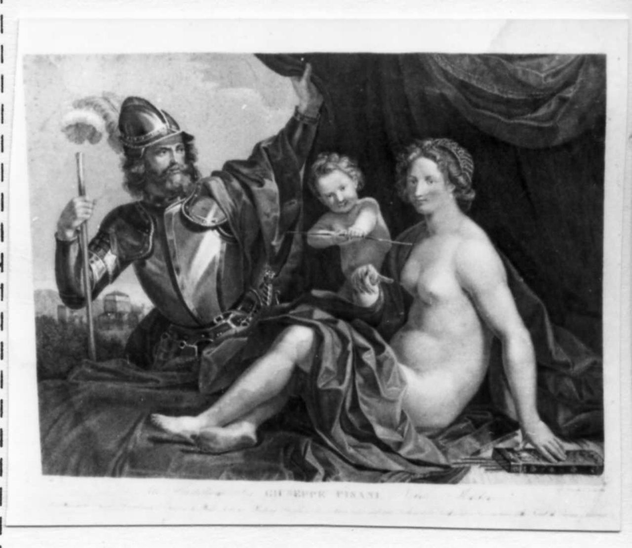 Marte e Venere (stampa) di Berselli Giovanni (prima metà sec. XIX)