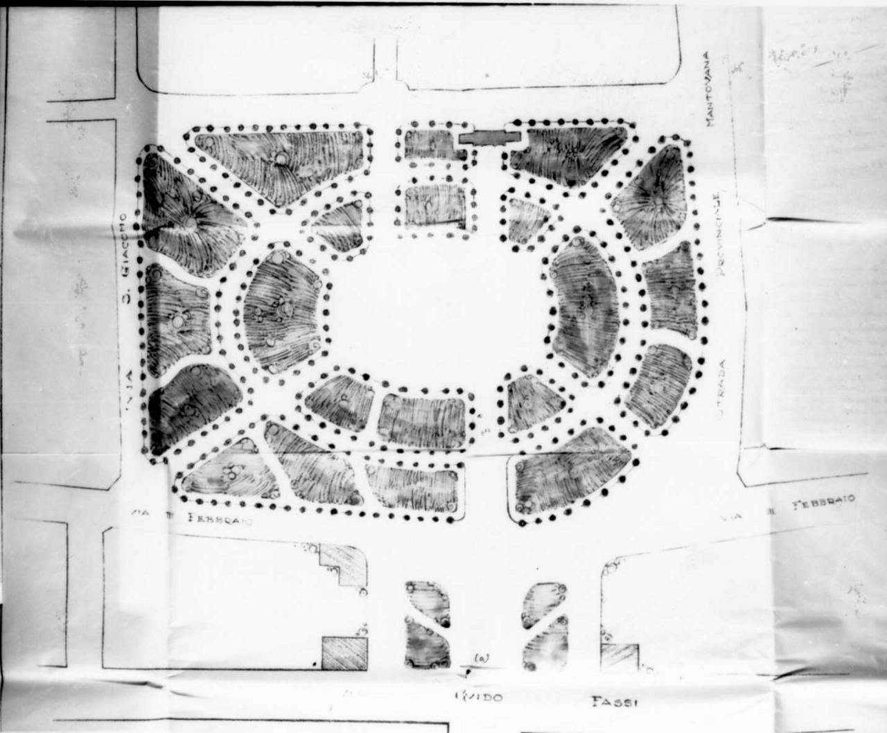 pianta del parco di Carpi (stampa) - ambito carpigiano (sec. XX)