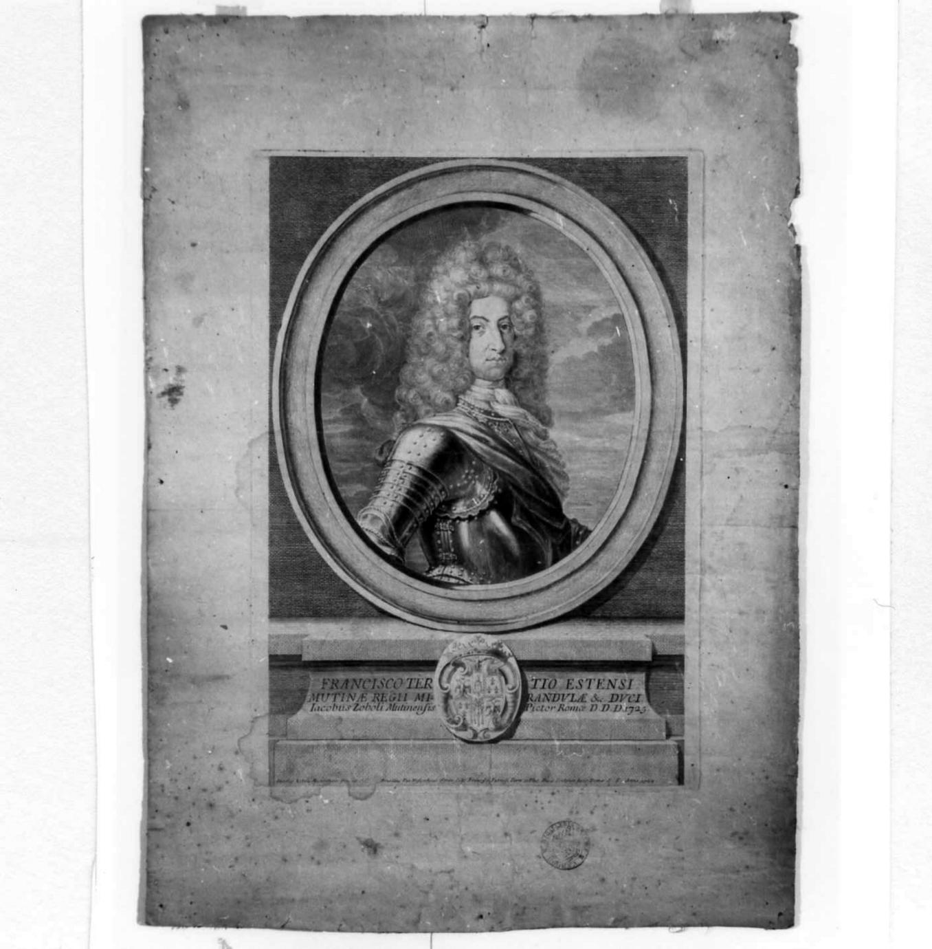 ritratto di Francesco III d'Este (stampa) di Van Westerhout Arnold (sec. XVIII)