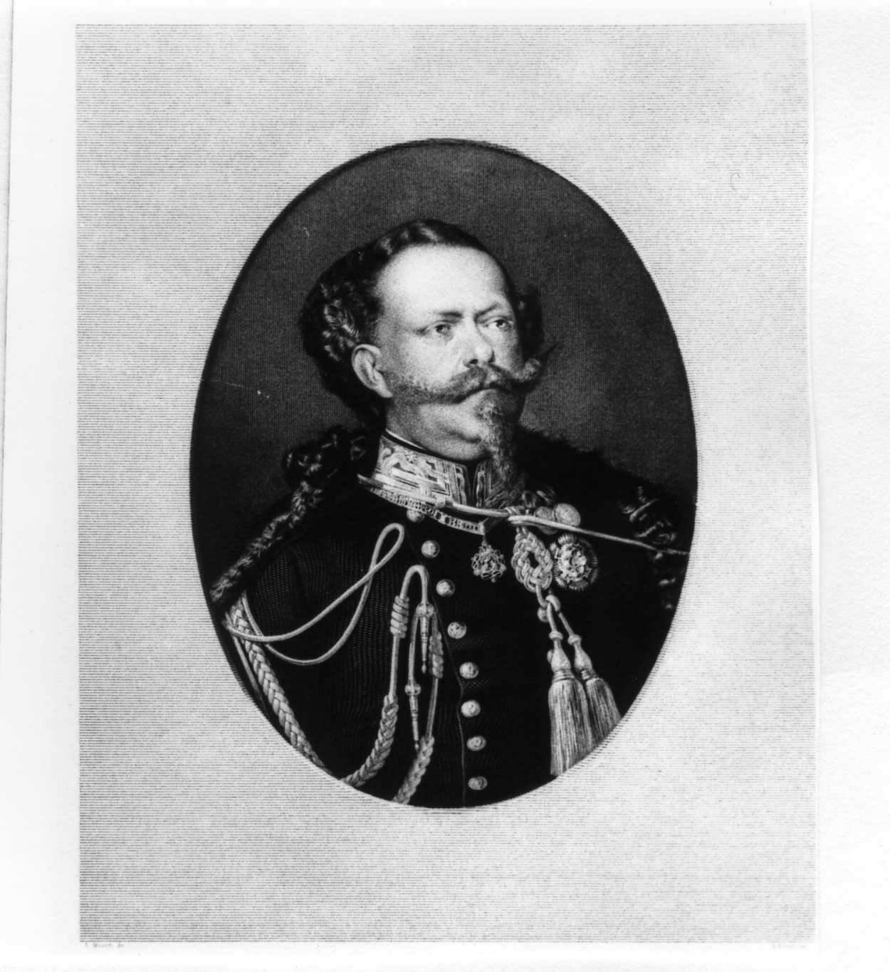 ritratto di Vittorio Emanuele II re d'Italia (stampa) di Lauro Agostino (seconda metà sec. XIX)