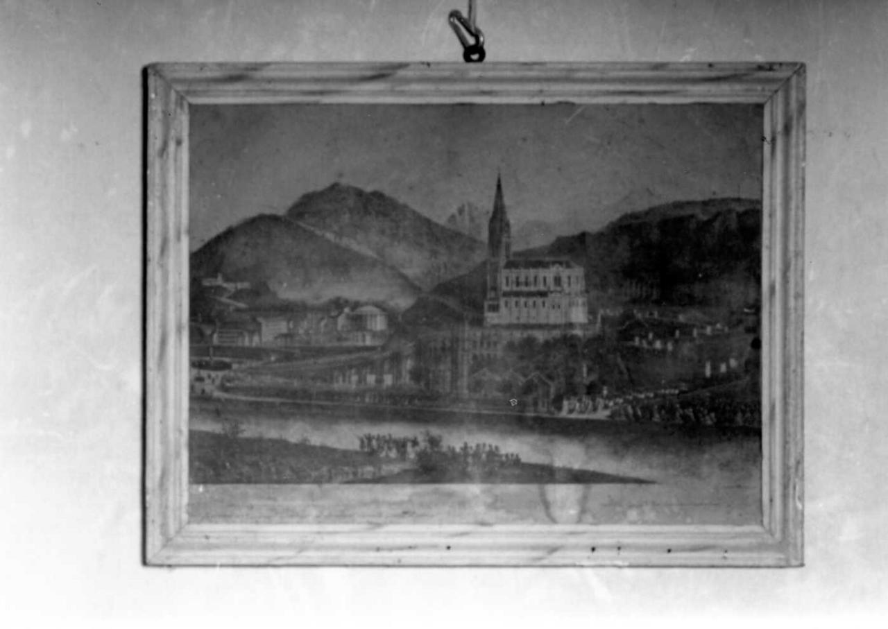 paesaggio con architetture (stampa) - ambito francese (terzo quarto sec. XIX)