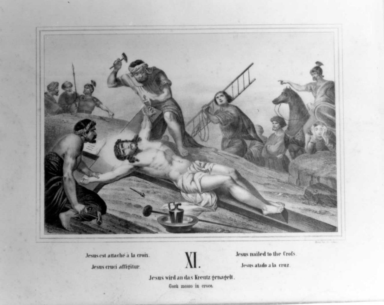 stazioni della via crucis (stampa, serie) - ambito tedesco (sec. XIX)