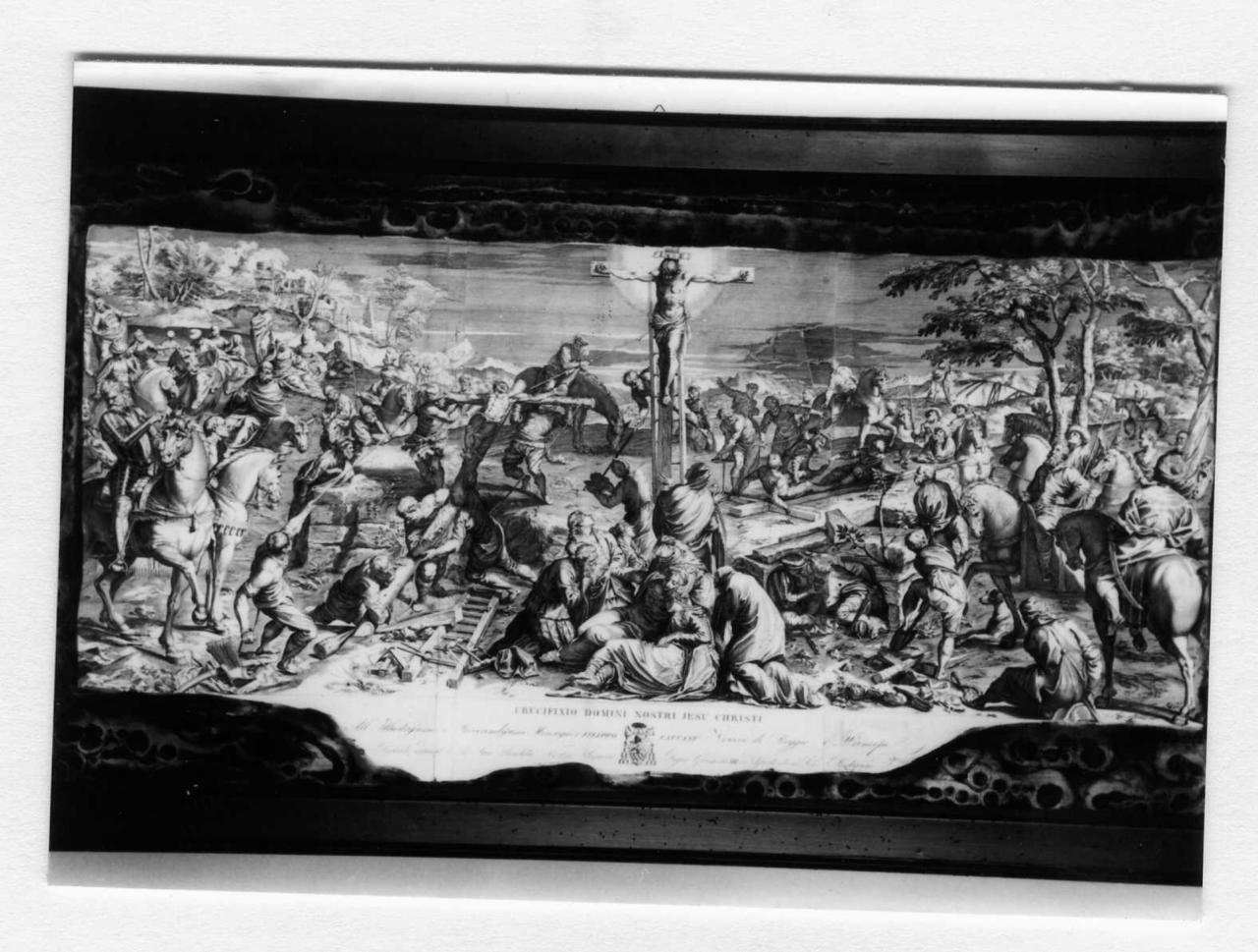 crocifissione di Cristo (stampa) - ambito emiliano (?) (sec. XIX)