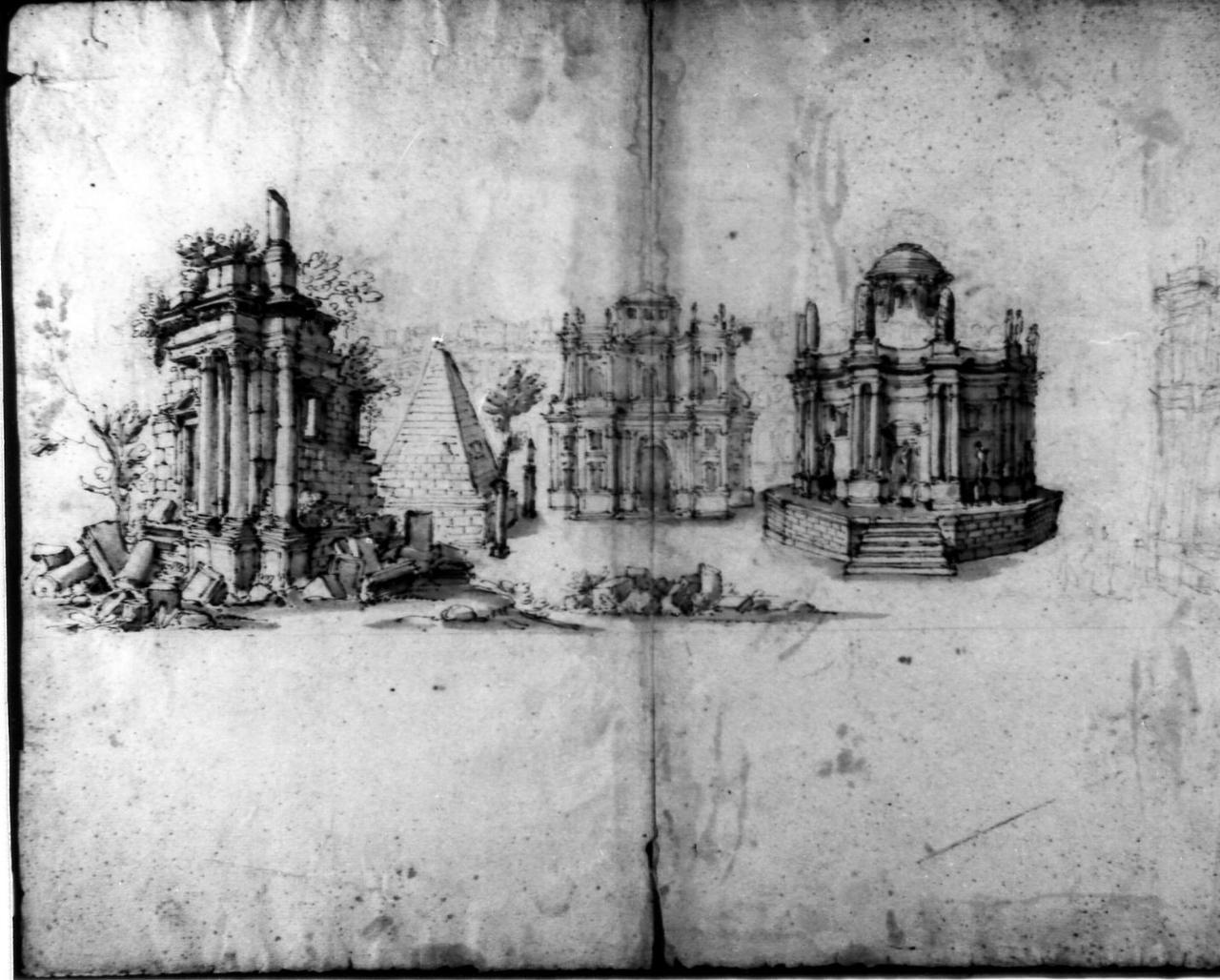 architettura antica (disegno) di Dosi Girolamo (metà sec. XVIII)
