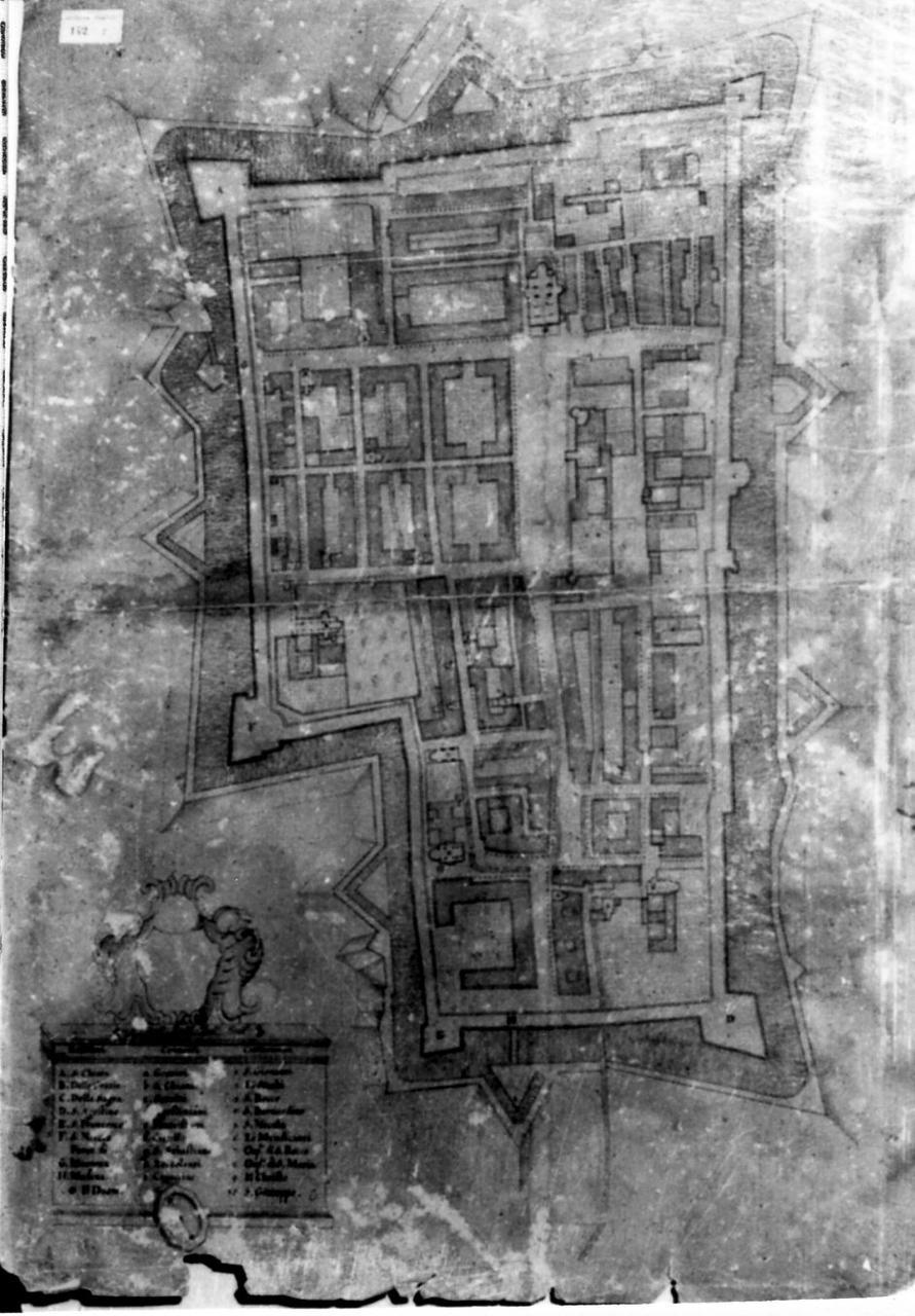 pianta di Carpi (disegno) - ambito carpigiano (inizio sec. XVIII)