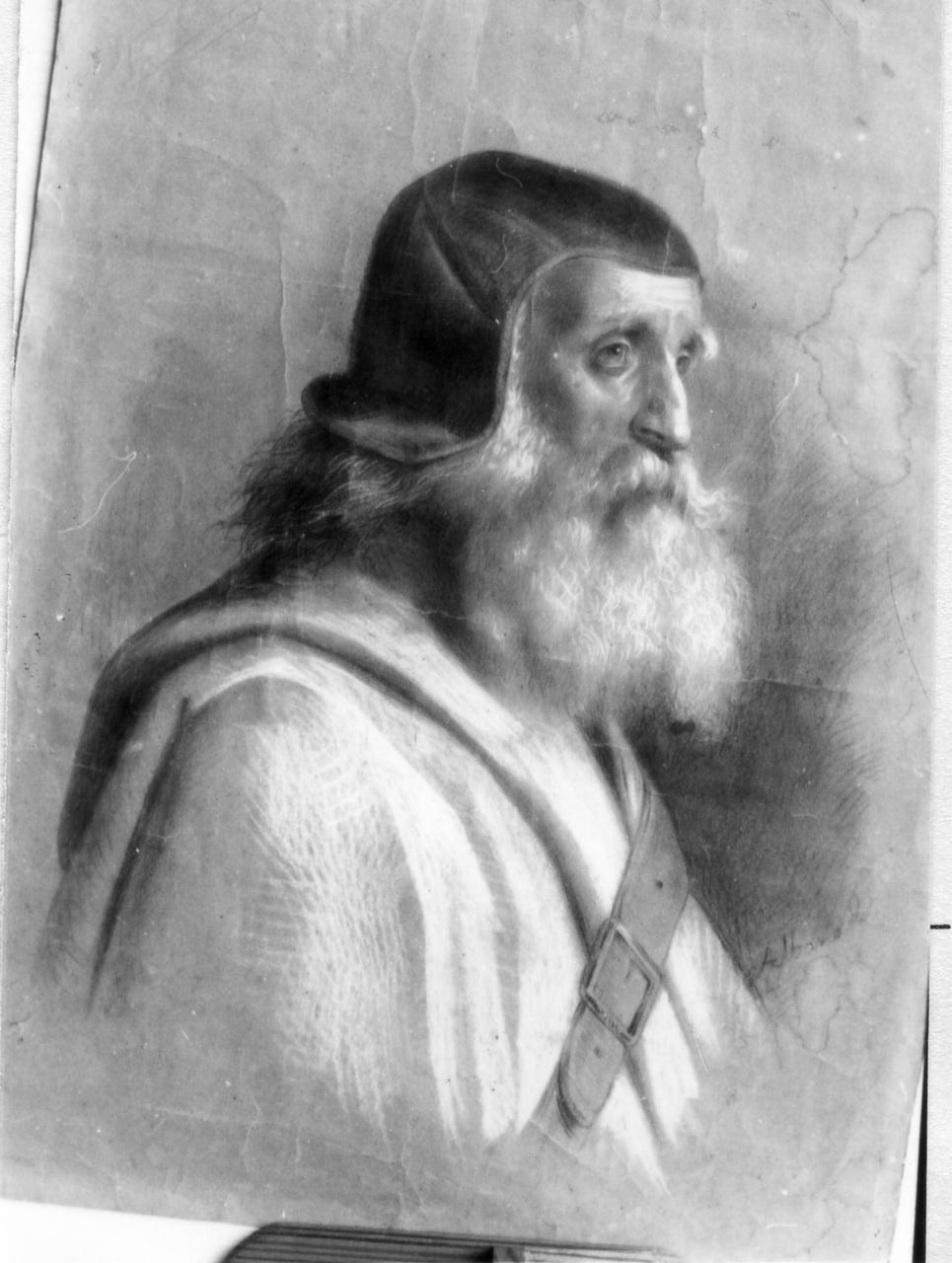 testa di vecchio (disegno) di Lugli Albano (metà sec. XIX)