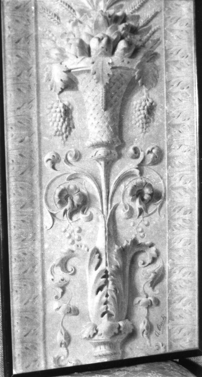 ornato a candelabra (disegno) di Becchi Andrea (metà sec. XIX)