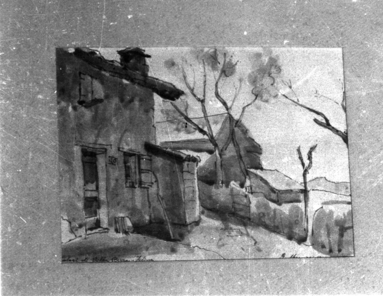 casolari di Villa Berza (disegno) di Menozzi Giuseppe (sec. XX)