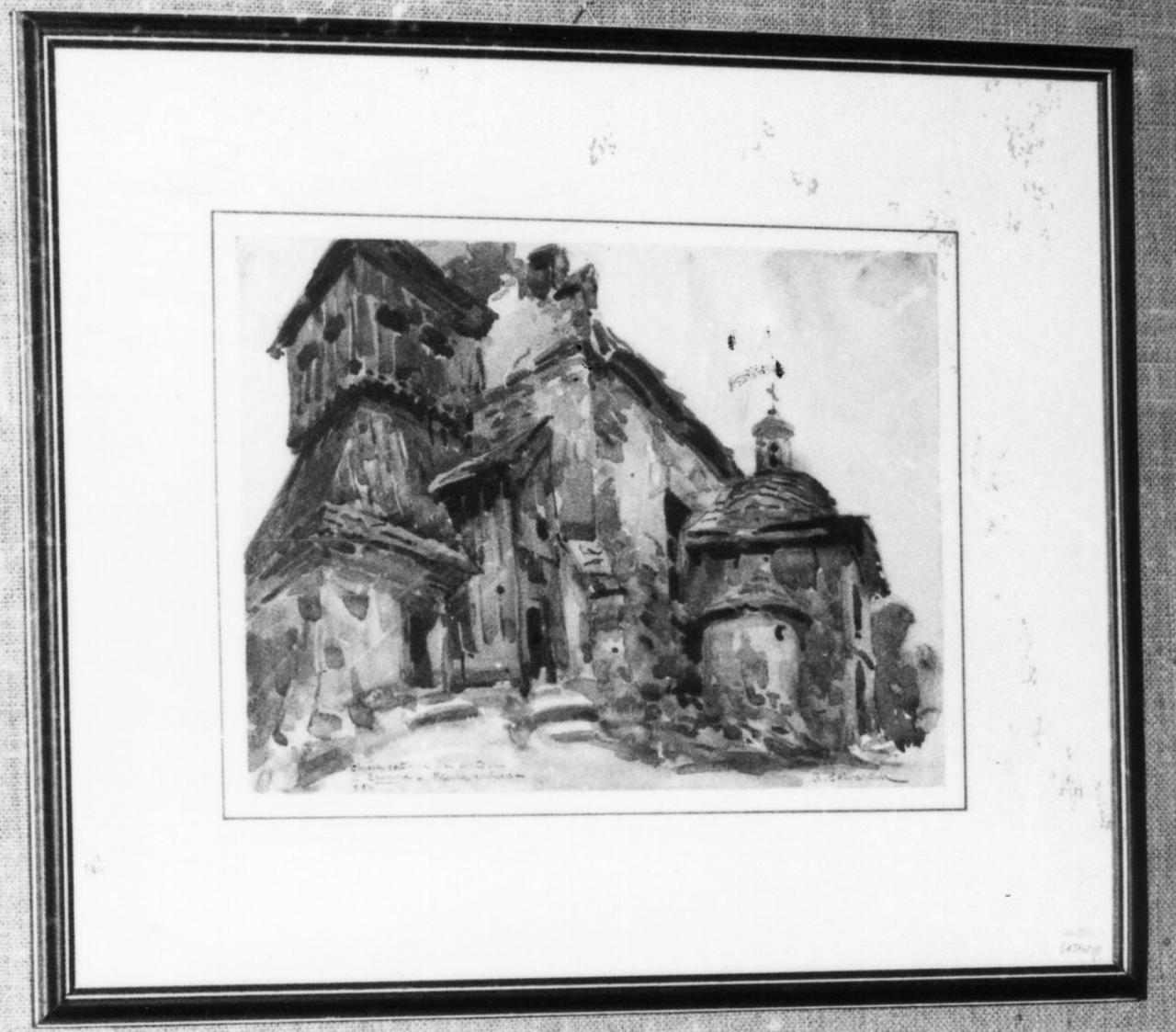 chiesa di Cracovia (disegno) di Salvarani Arcangelo (sec. XX)