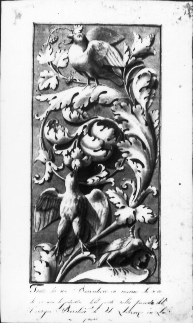 ornato a candelabra (disegno) - ambito lombardo (metà sec. XIX)