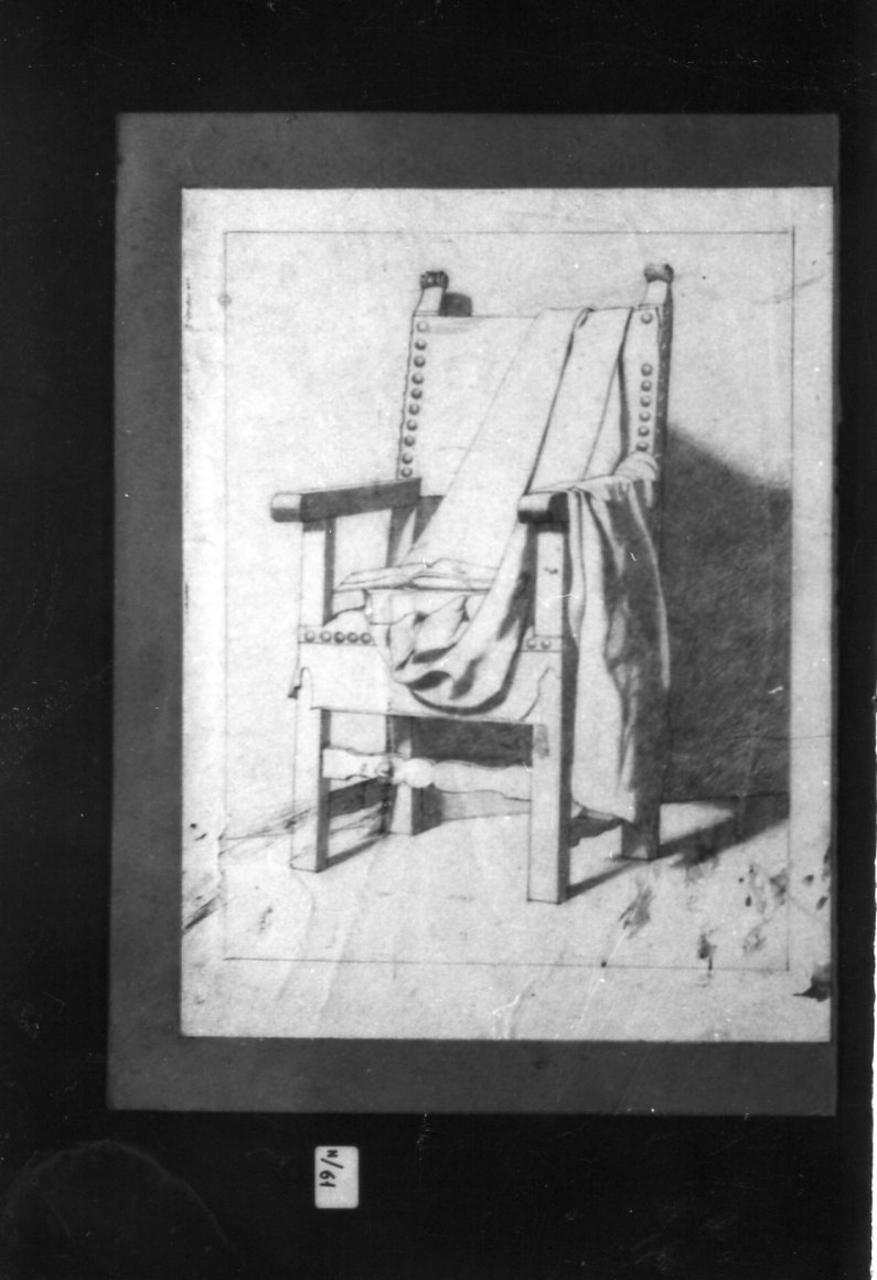 composizione con seggiolone (disegno) - ambito carpigiano (fine sec. XIX)