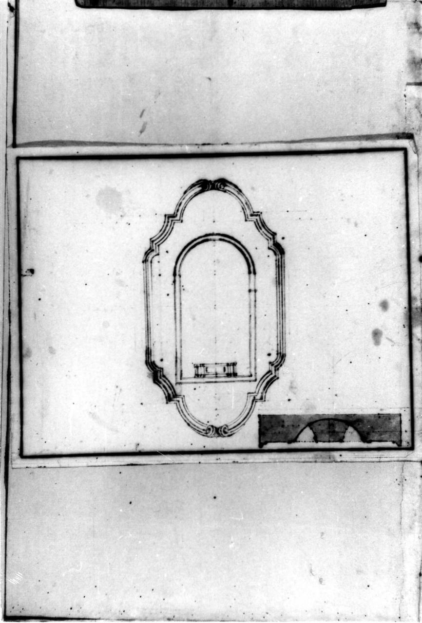 progetto per la costruzione di un altare (disegno) - ambito carpigiano (prima metà sec. XVIII)