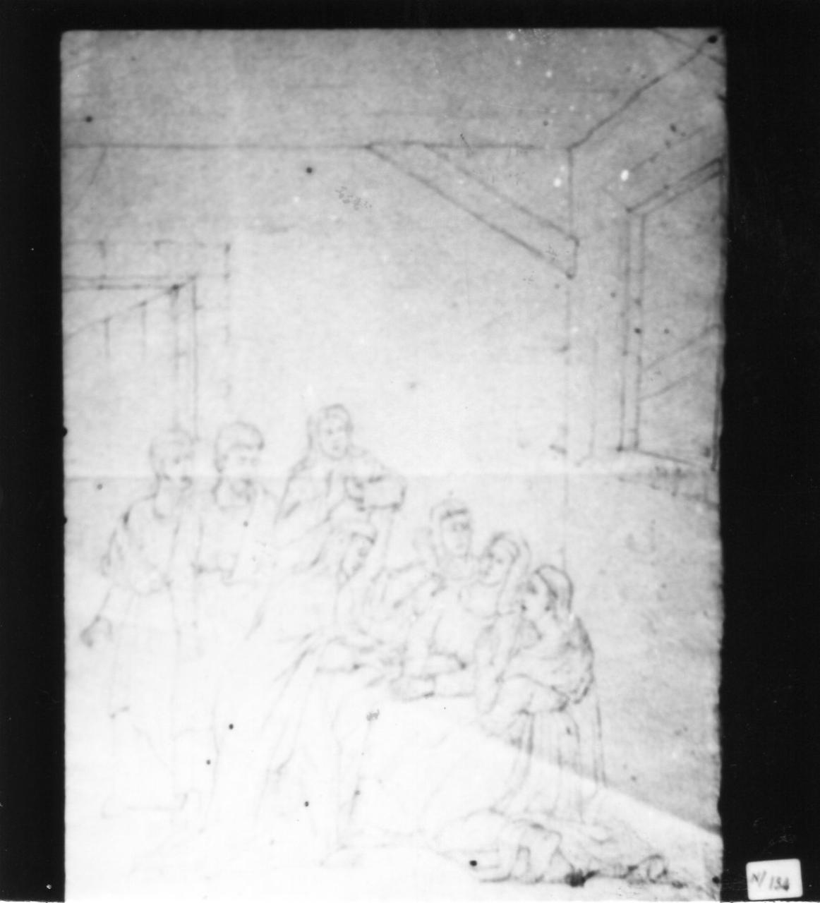 deposizione (disegno) - ambito carpigiano (fine sec. XIX)