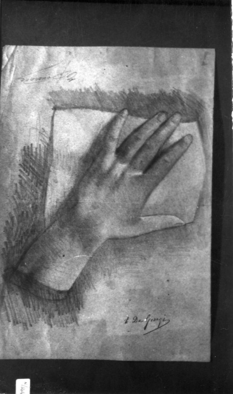 studio di mano (disegno) di De Giorgi E (fine sec. XIX)