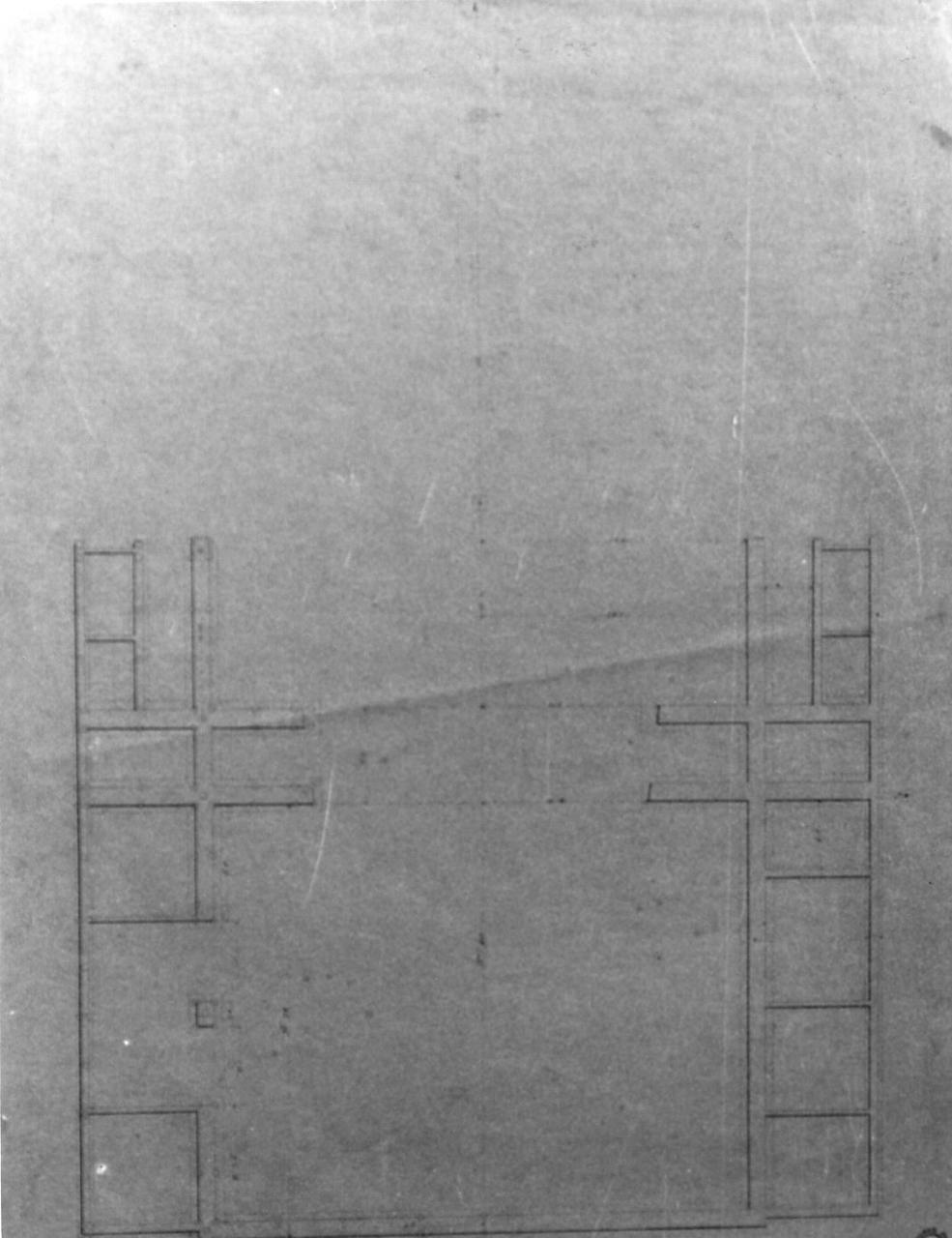 pianta delle fondazioni del Teatro (disegno) di Rossi Claudio (metà sec. XIX)