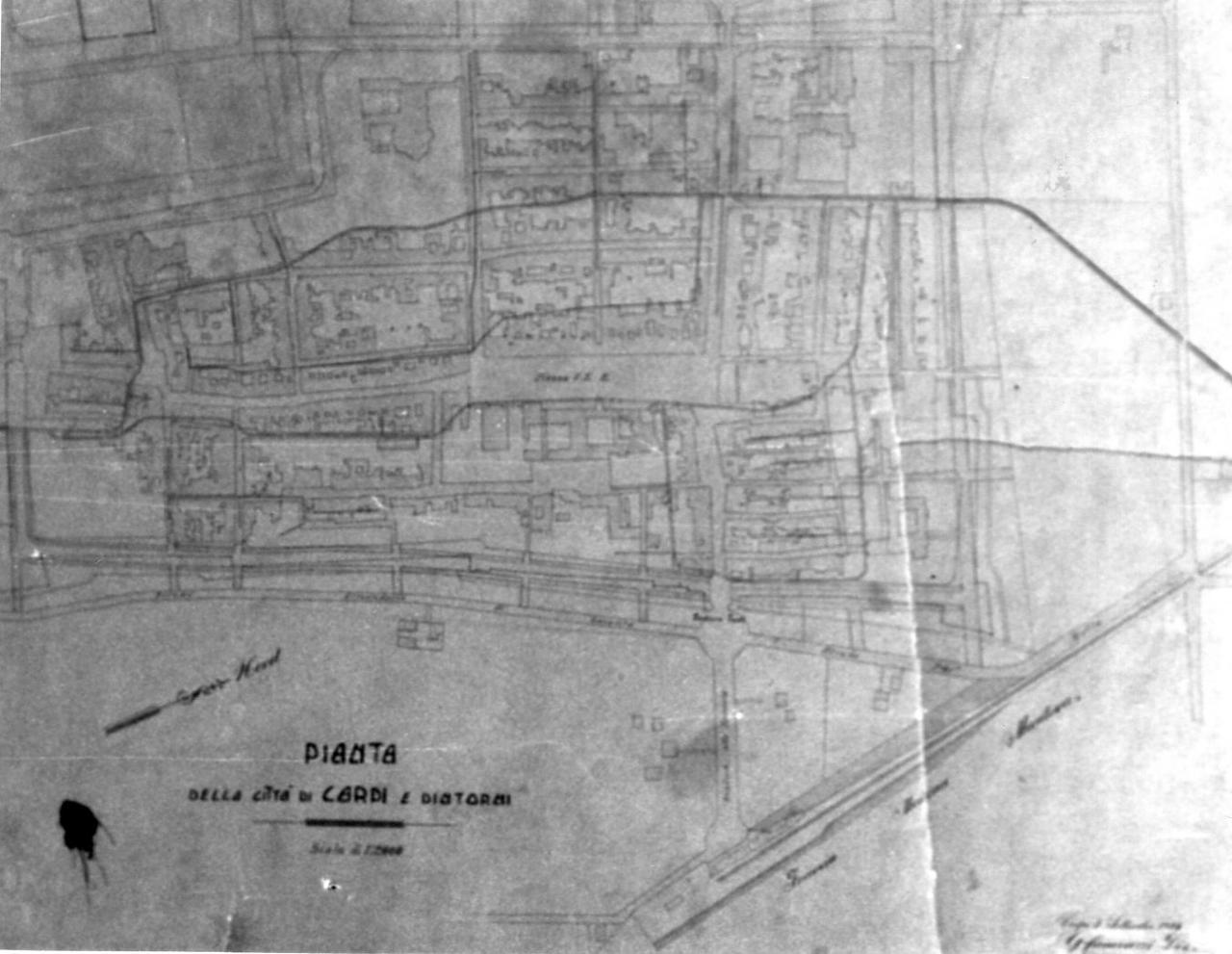 pianta della città di Carpi (disegno) di Canevazzi Giovanni (sec. XX)