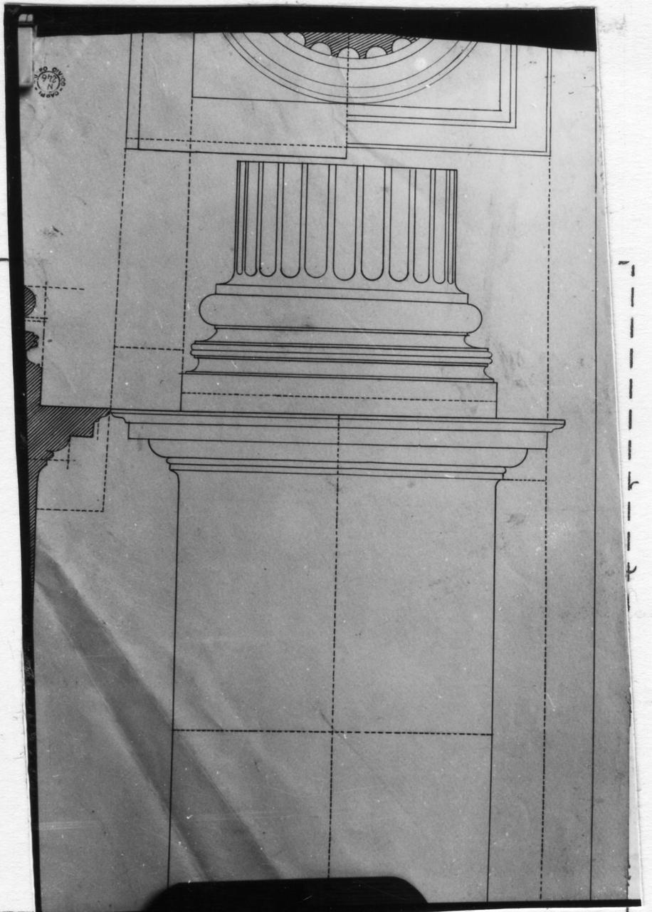 base di colonna (disegno) di Righi Archipo (sec. XX)