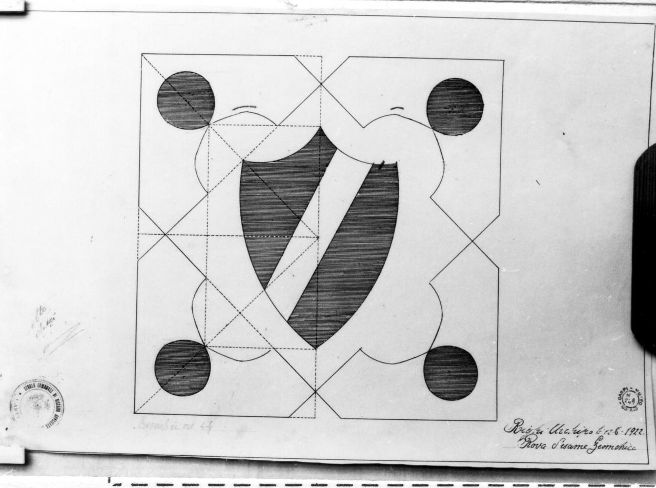 motivi decorativi geometrici (disegno) di Righi Archipo (sec. XX)