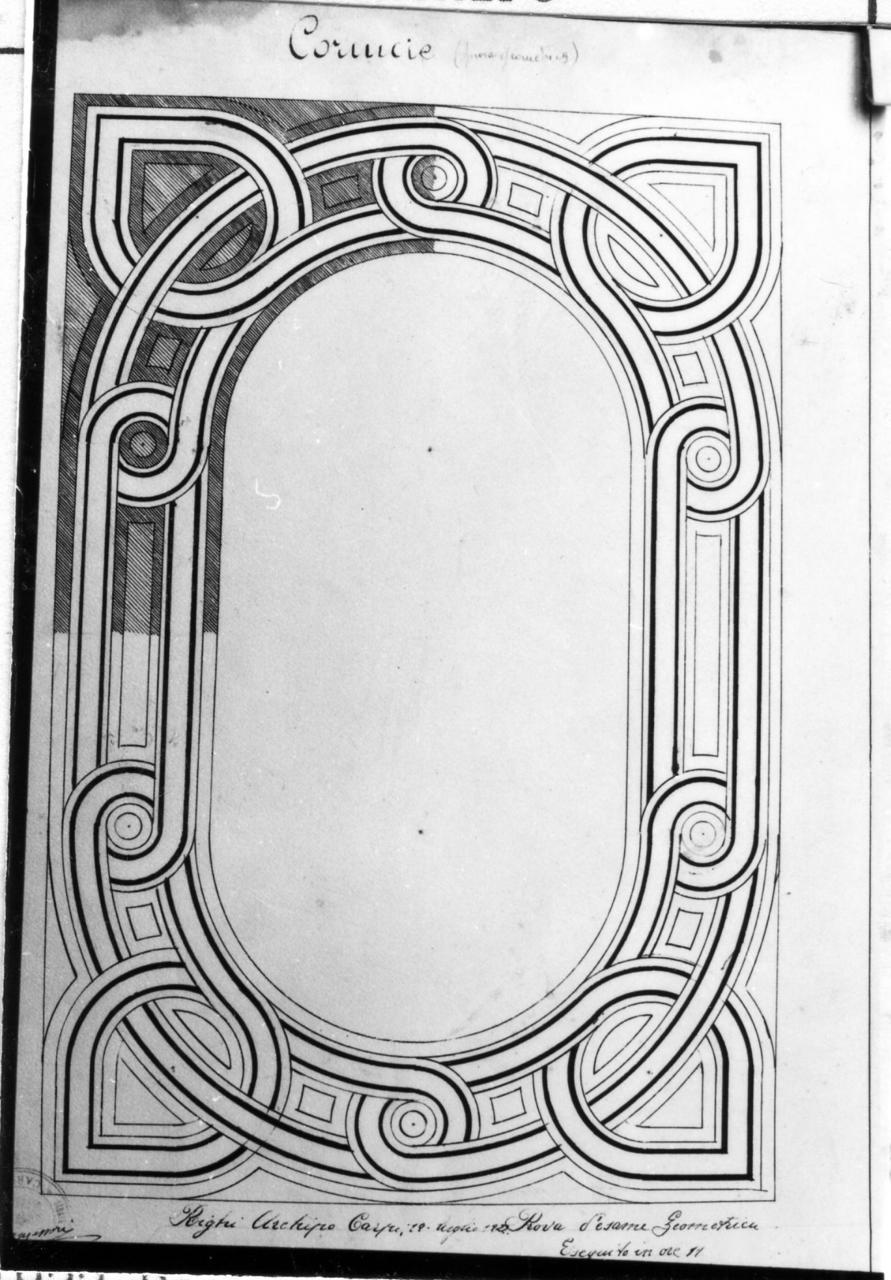 motivi decorativi geometrici (disegno) di Righi Archipo (sec. XX)