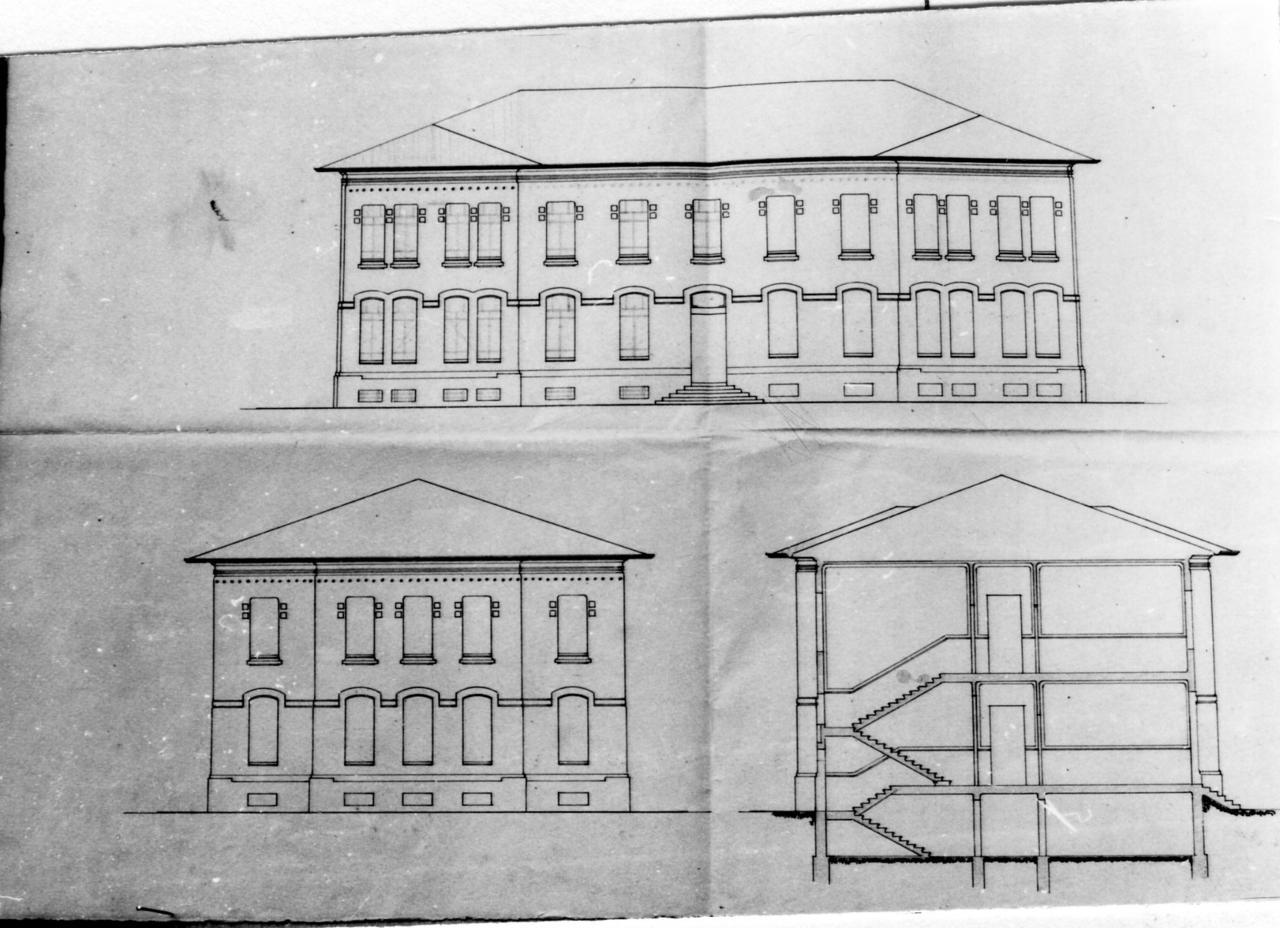 Ospedale di Carpi (disegno) di Malaguti Domenico (sec. XX)