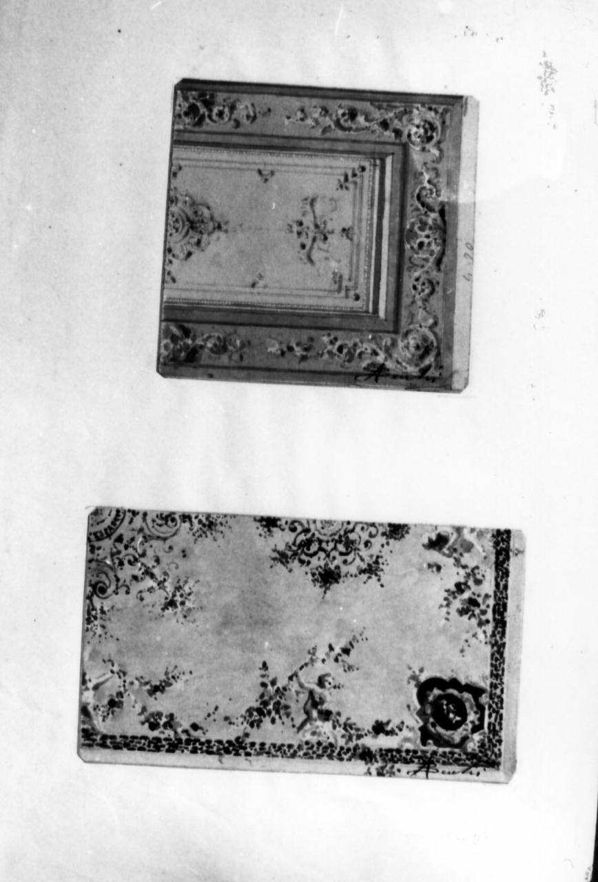 decorazione per soffitto (disegno) di Becchi Andrea (seconda metà sec. XIX)