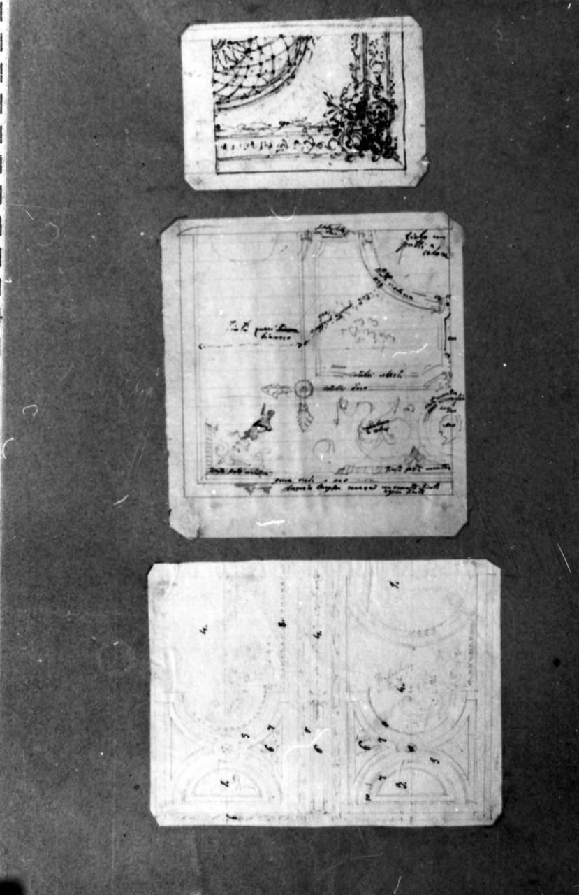 decorazione per soffitto (disegno) di Becchi Andrea (seconda metà sec. XIX)