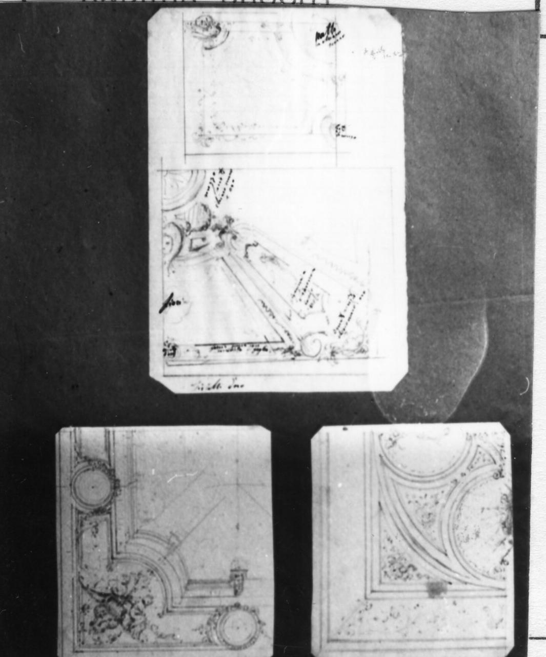 decorazione per soffitto (disegno) di Becchi Andrea (seconda metà sec. XIX)